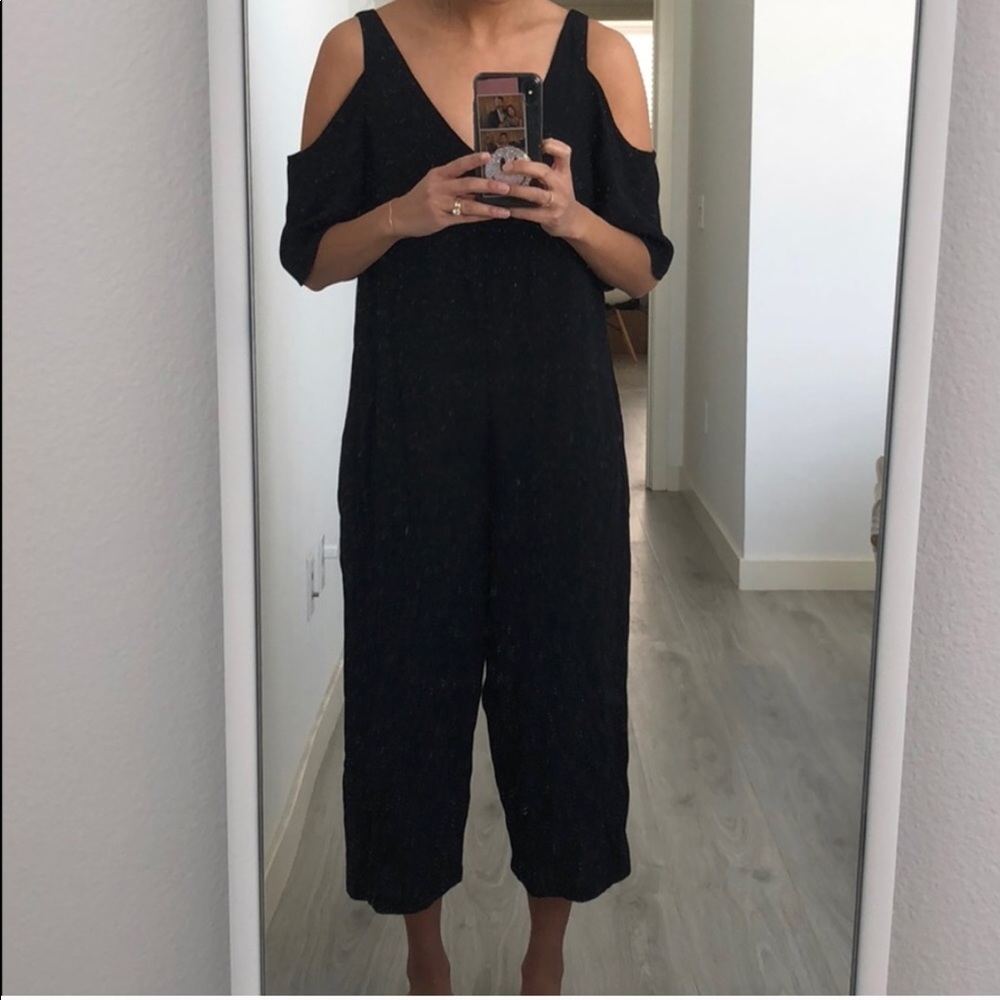 TOPSHOP cold shoulder culottes jumpsuit
